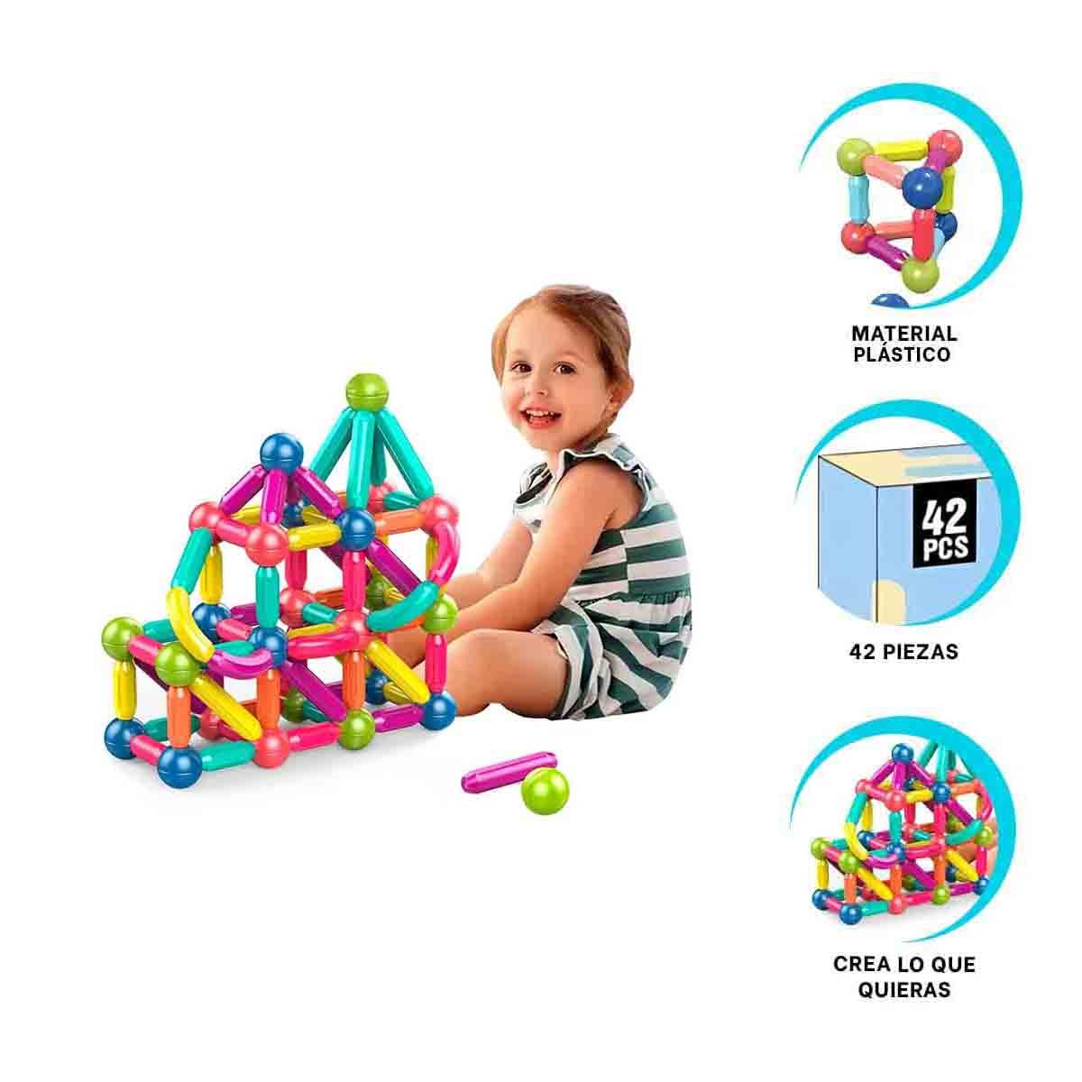 JUEGO RYBIU MAGNETICO DE 42 PIEZAS PARA NIÑOS MULTICOLOR - 3