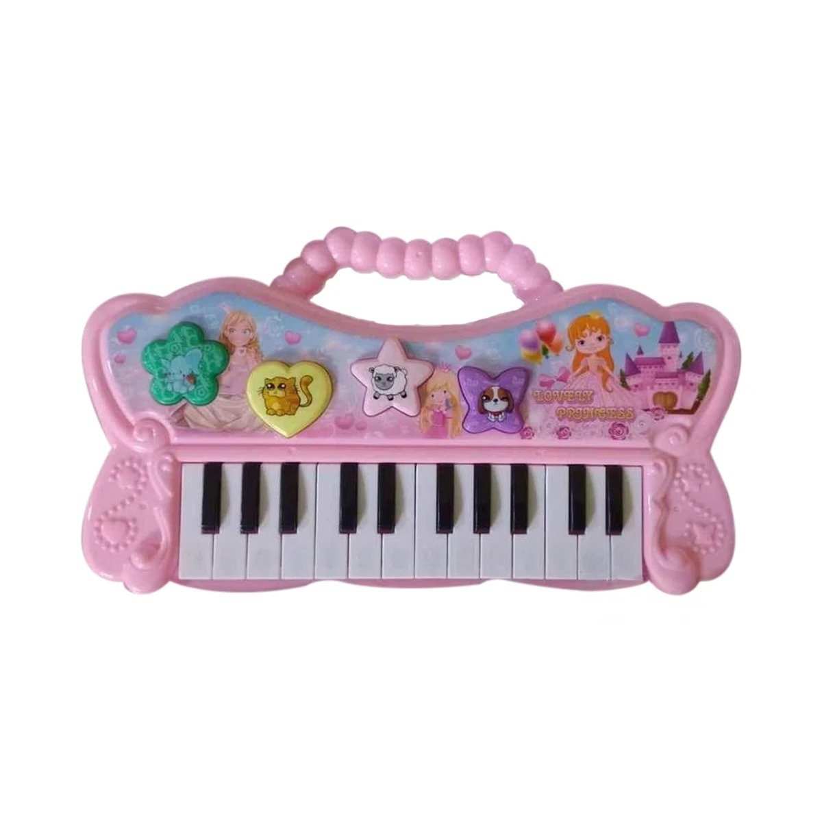 PIANO RYBIU FUNCIONAL CON SONIDO DE COLOR ROSADO + PAPEL DE REGALO - 1