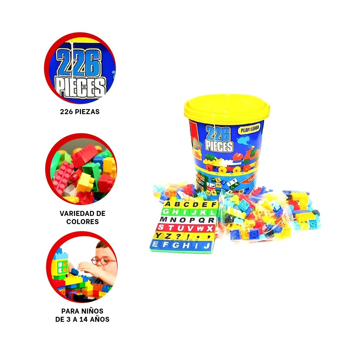 BLOQUES RYBIU JUEGO DE DIDACTICOS PARA NIÑOS MULTICOLOR - 3