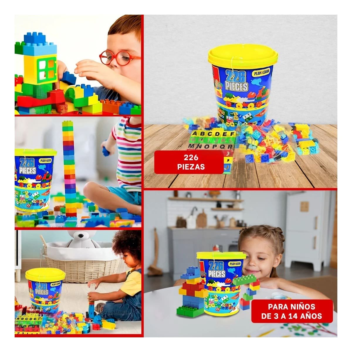 BLOQUES RYBIU JUEGO DE DIDACTICOS PARA NIÑOS MULTICOLOR - 5