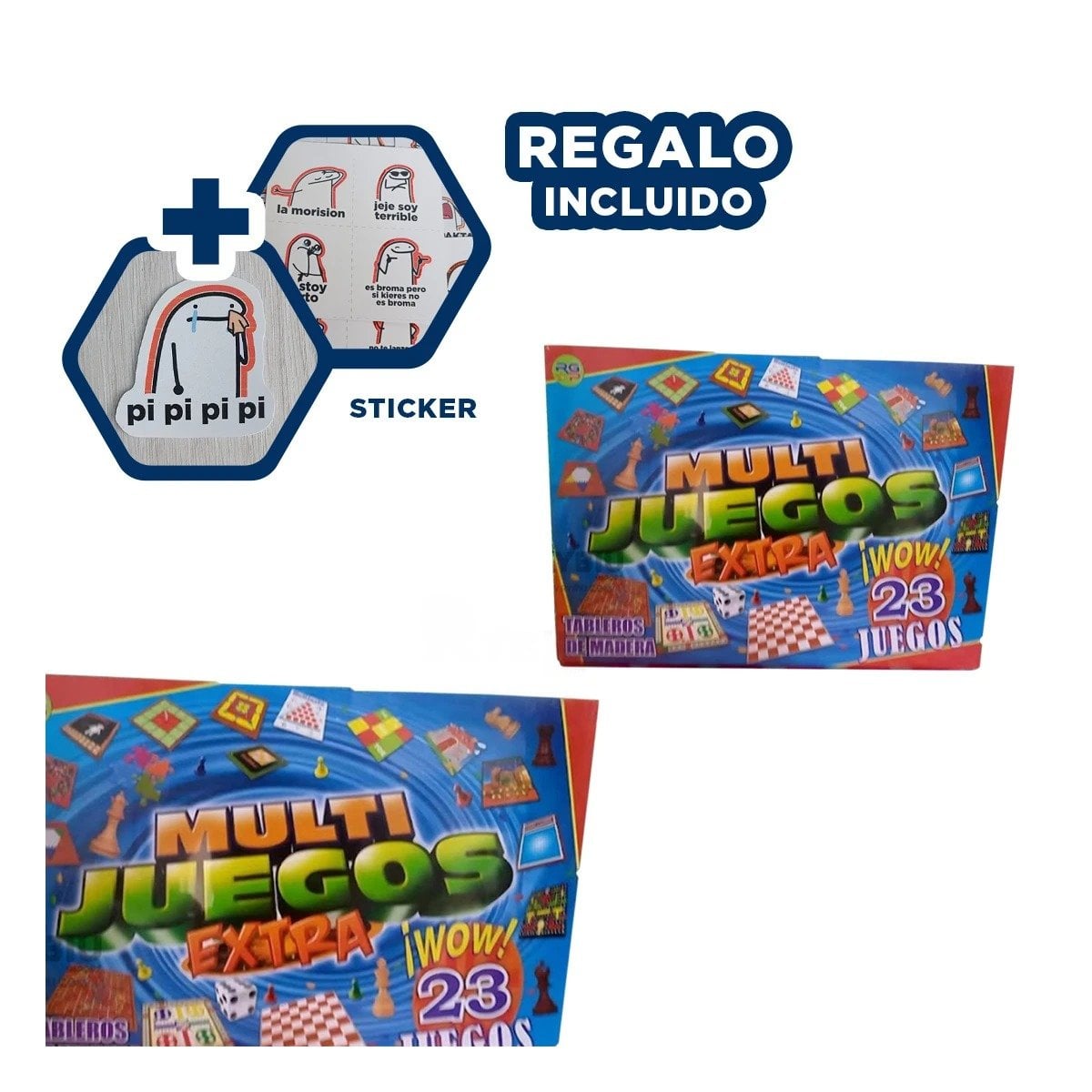 TABLERO DE MESA MULTI JUEGOS EXTRA 23 JUEGOS CLASICOS PARA CASA Y+REGALO STICKER - 1
