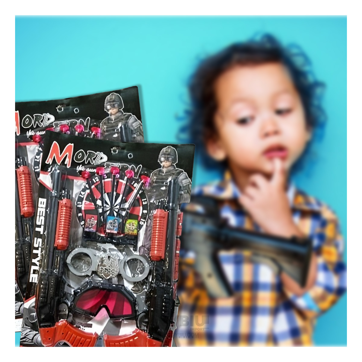 ESCOPETA BUENA PARA INFANTES COLOR NEGRO Y+REGALO STICKERS - 3