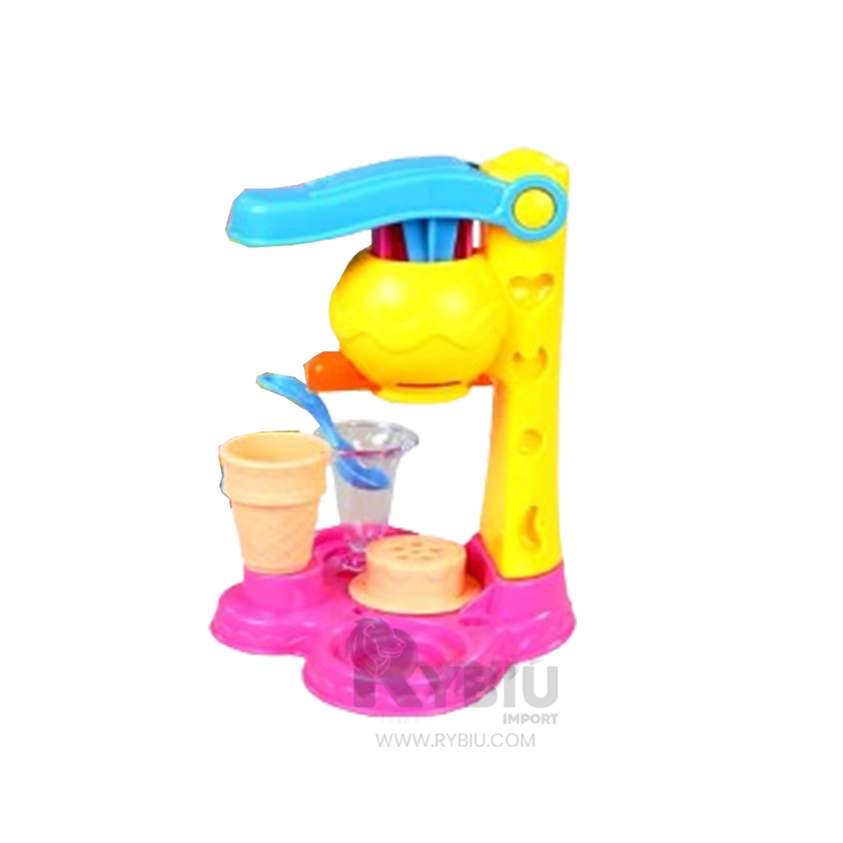 PLASTILINA MAQUINA DE HELADO AMARILLO Y+REGALO STICKERS - 4