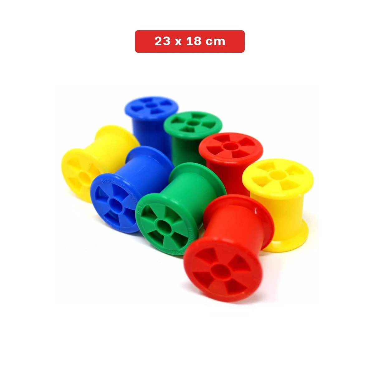 JUEGO DIDÁCTICO RYBIU PIEZAS DE CARRETES PARA ARMAR MULTICOLOR + PAPEL DE REGALO - 4