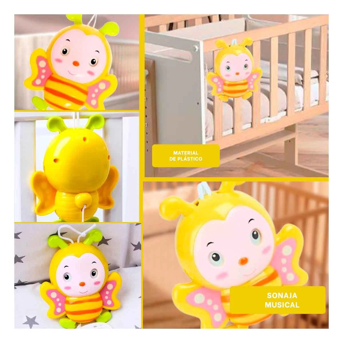 SONAJERO RYBIU JU29517 AMARILLO ABEJA BEBE - 5