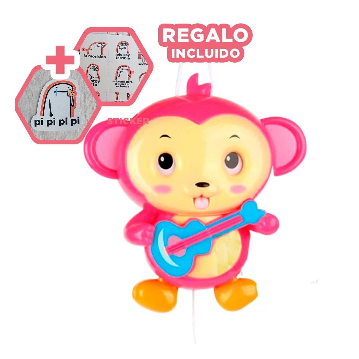 SONAJERO RYBIU JU29516 ROSADO +STICKERS - 1