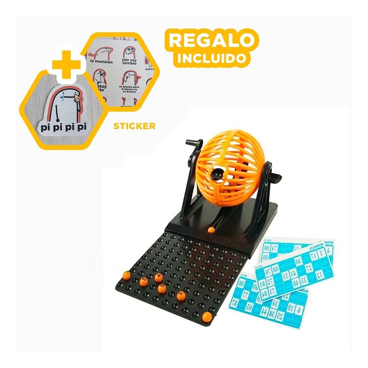 SORTEO LOTTO MEDIANO CON EMPAQUE ROJO NEGRO PARA REUNIONES EN CASA Y+REGALO STICKER - 1