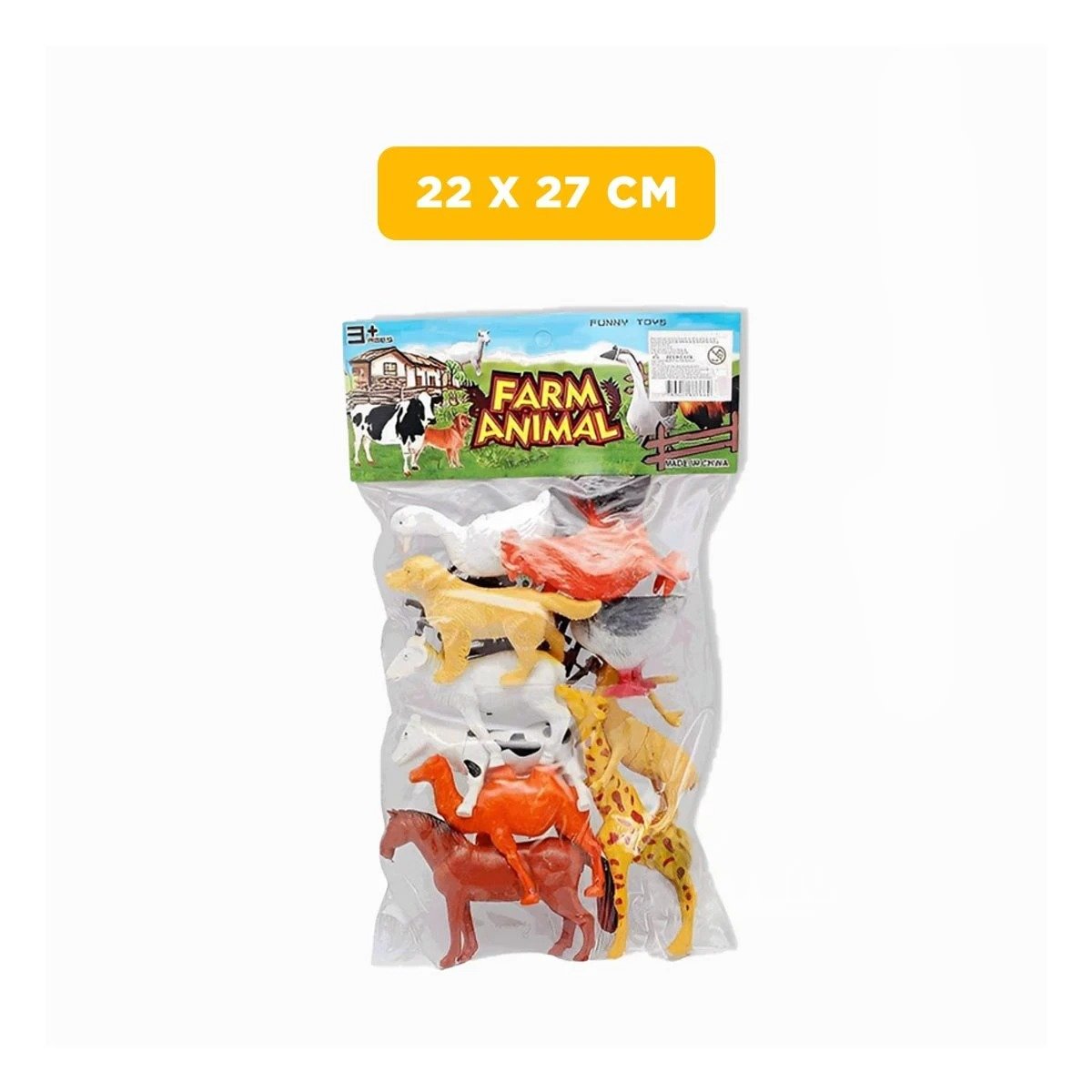 SET DE ANIMALES GRANJA 10 PARA NIÑOS COLORIDO Y ALEGRE YREGALO STICKER - 4