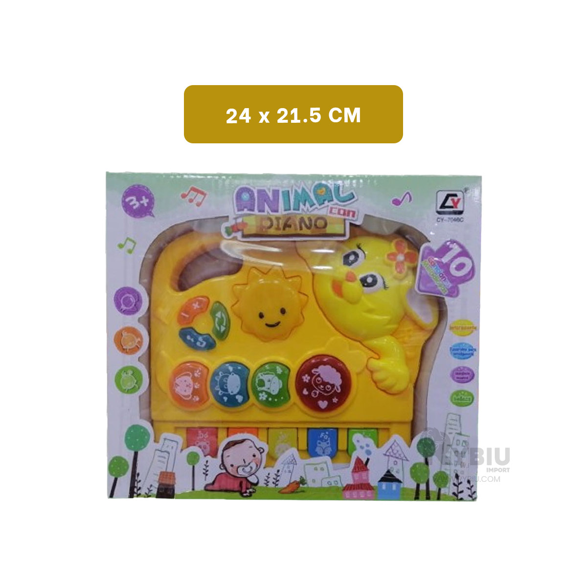 PIANO CON SONIDO EN TONO AMARILLO Y+REGALO AGENDITA - 5