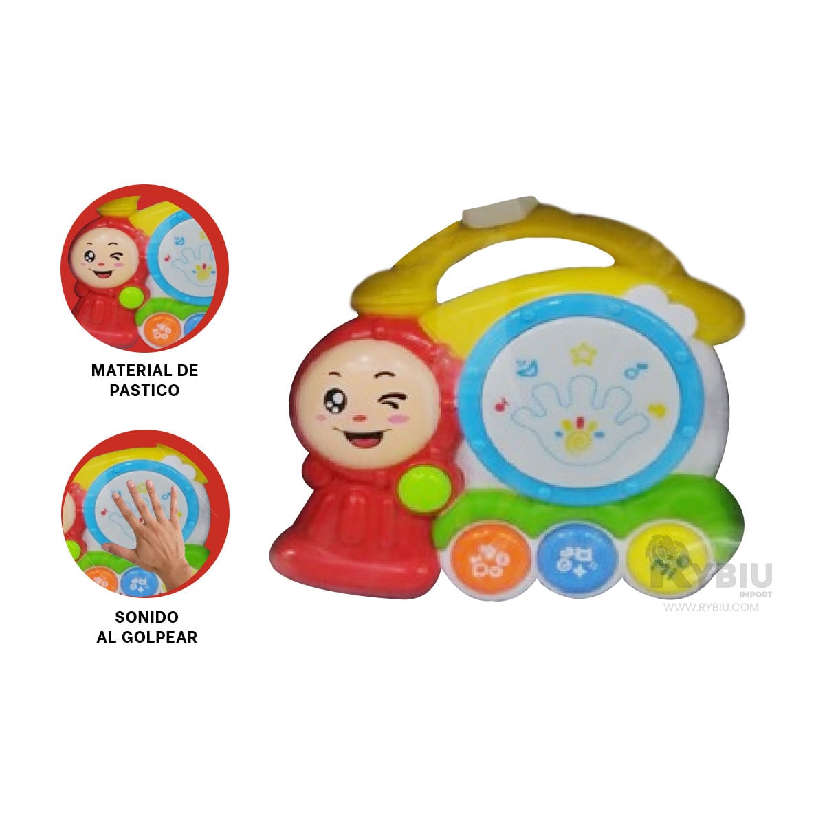 TAMBOR DISEÑO DE TREN MULTICOLOR Y+REGALO AGENDITA - 2