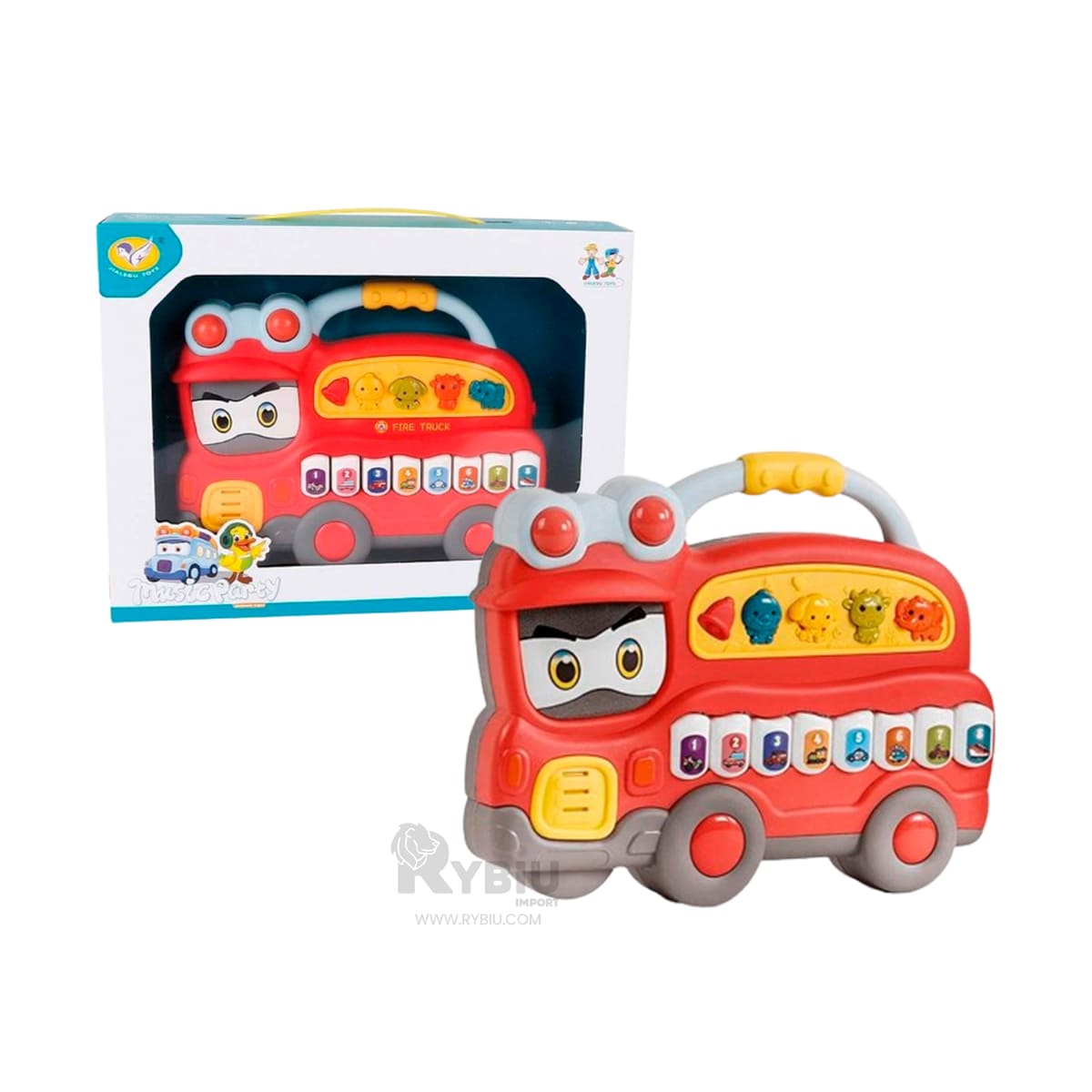 PIANO PARA NIÑOS FORMA DE CAMION EN ROJO Y+REGALO AGENDITA - 3
