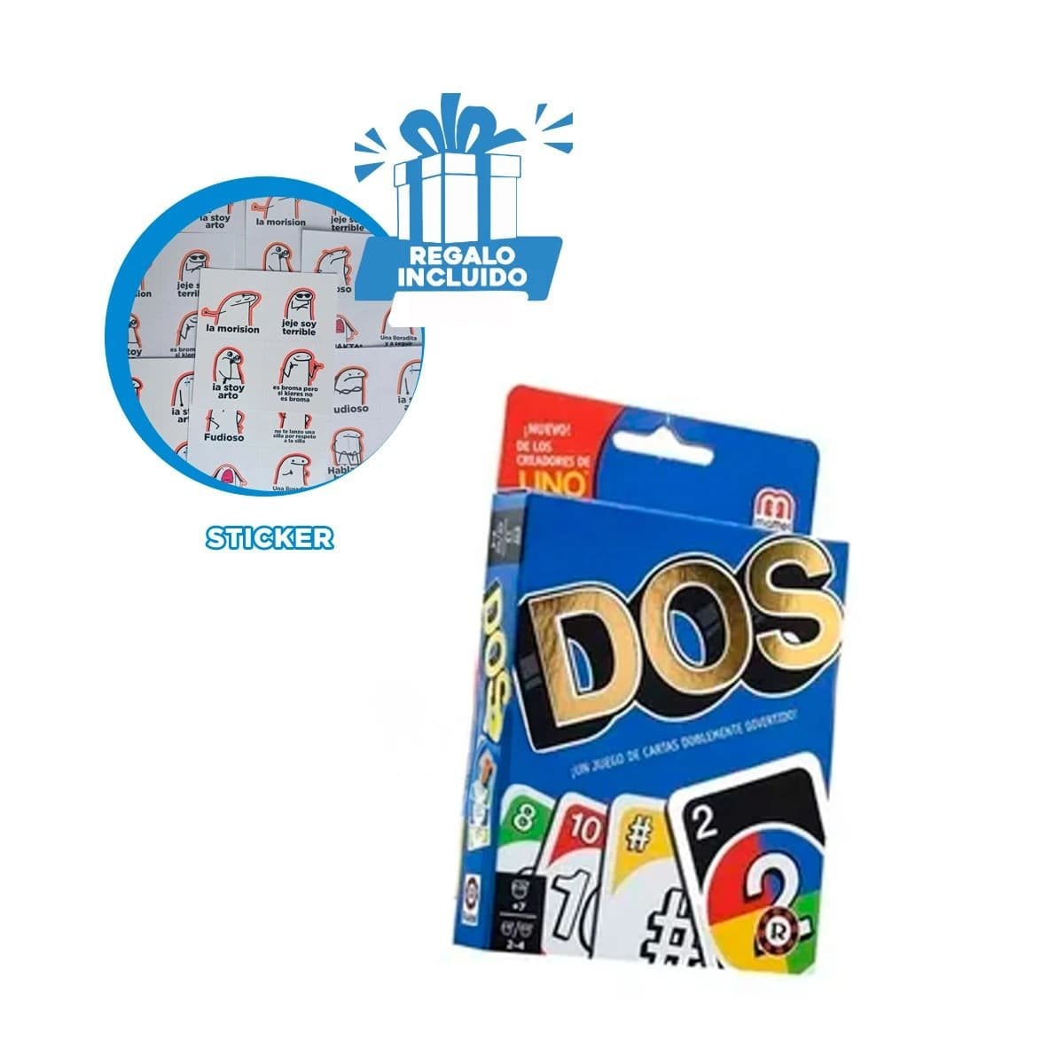 FORMATO LUDICO DE CARTAS PARA MESA FAMILIAR CON CAJA PEQUENA Y+REGALO STICKER - 1