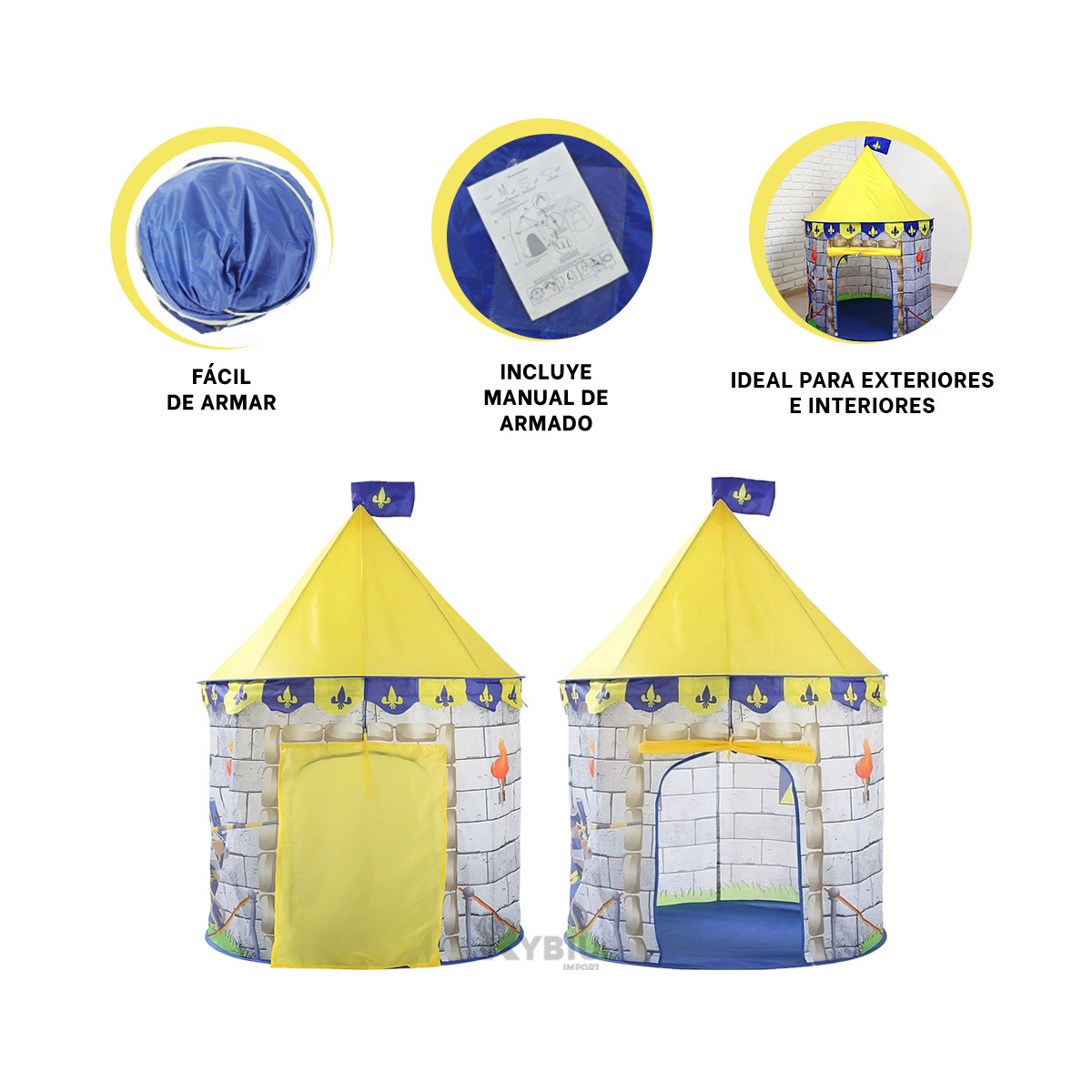 CARPA RYBIU 2 PERSONAS MG-801 LAVABLE Y BONITO NIÑO AMARILLO + REGALO AGENDITA - 2