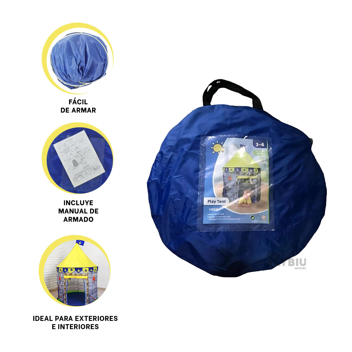 CARPA RYBIU 2 PERSONAS MG-801 LAVABLE Y BONITO NIÑO AMARILLO + REGALO AGENDITA - 4