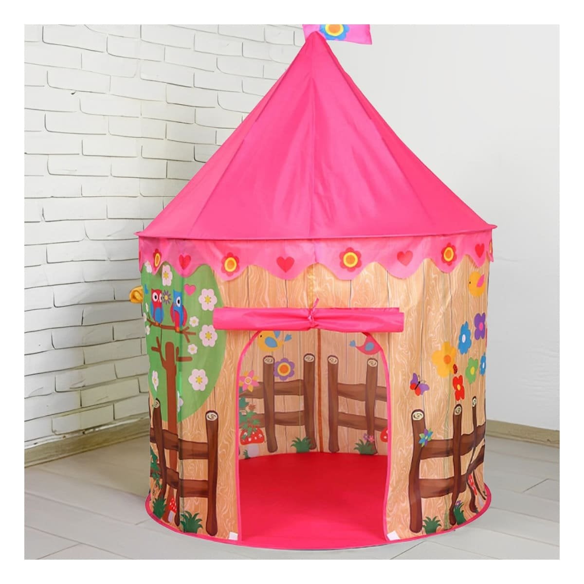 REFUGIO COMPACTO DE NIÑO DE CAMPO MG-801 EB ROSADO PARA JUEGOS Y+PAPEL REGALO - 5