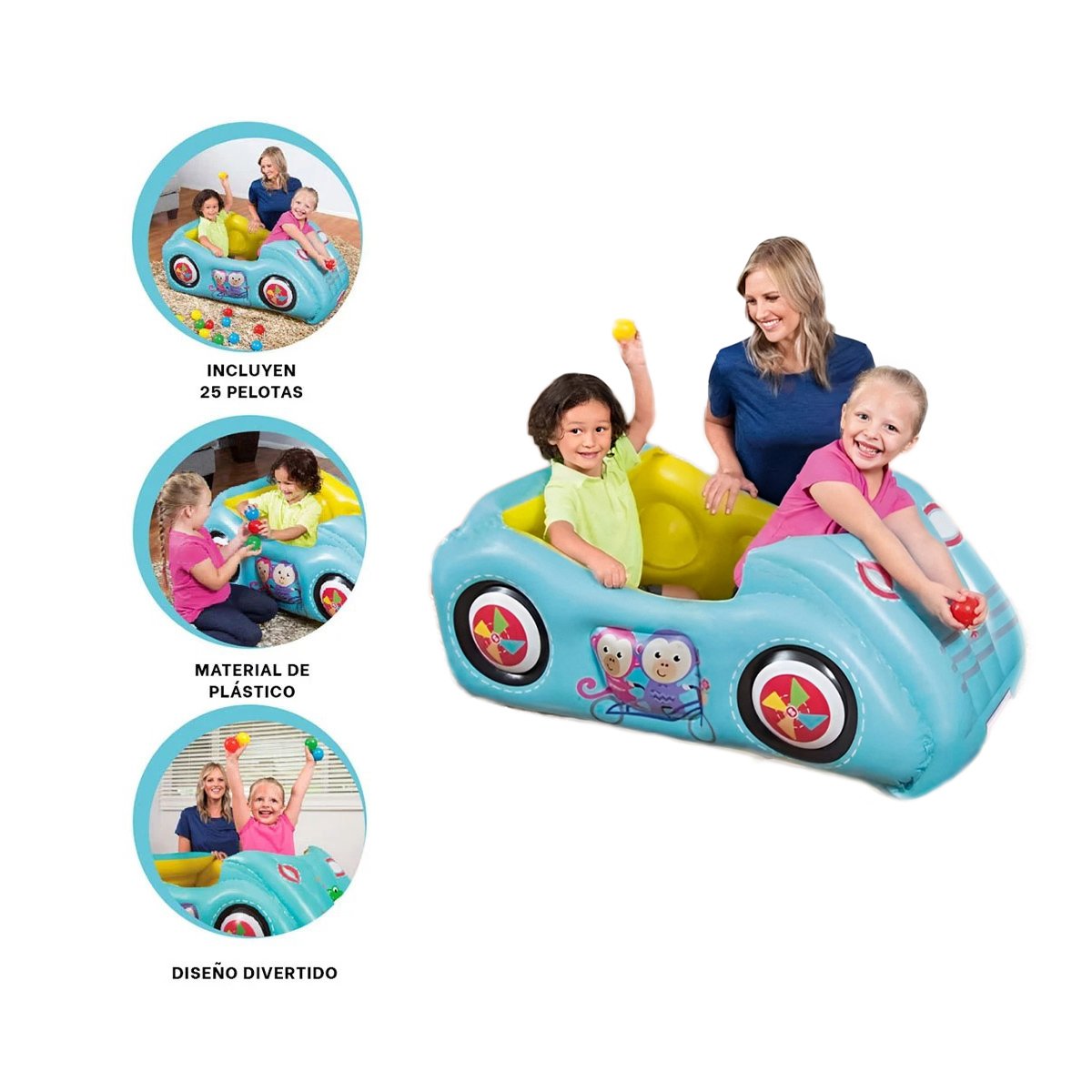CARRITO INFANTIL BESTWAY CON 25 PELOTAS PARA JUEGOS EN CASA - 3