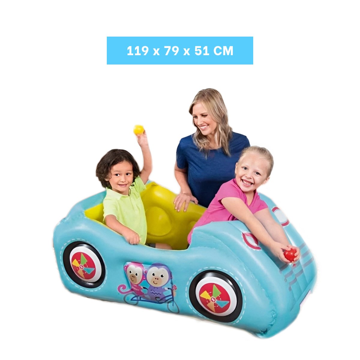 COCHE INFANTIL BESTWAY CON 25 PELOTAS PARA JUEGOS SEGUROS Y+REGALO STICKER - 4
