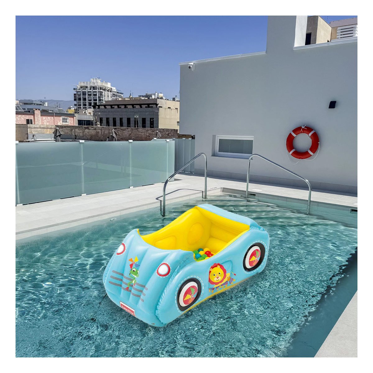 COCHE INFANTIL BESTWAY CON 25 PELOTAS PARA JUEGOS SEGUROS Y+REGALO STICKER - 5