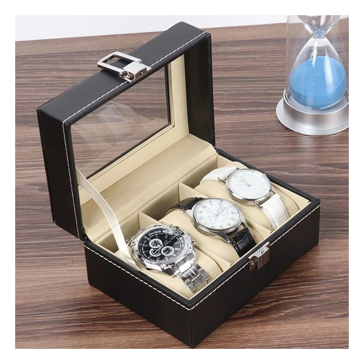 ORGANIZADOR RYBIU BE32334 NEGRO RELOJES CHIC + PAPEL REGALO - 5