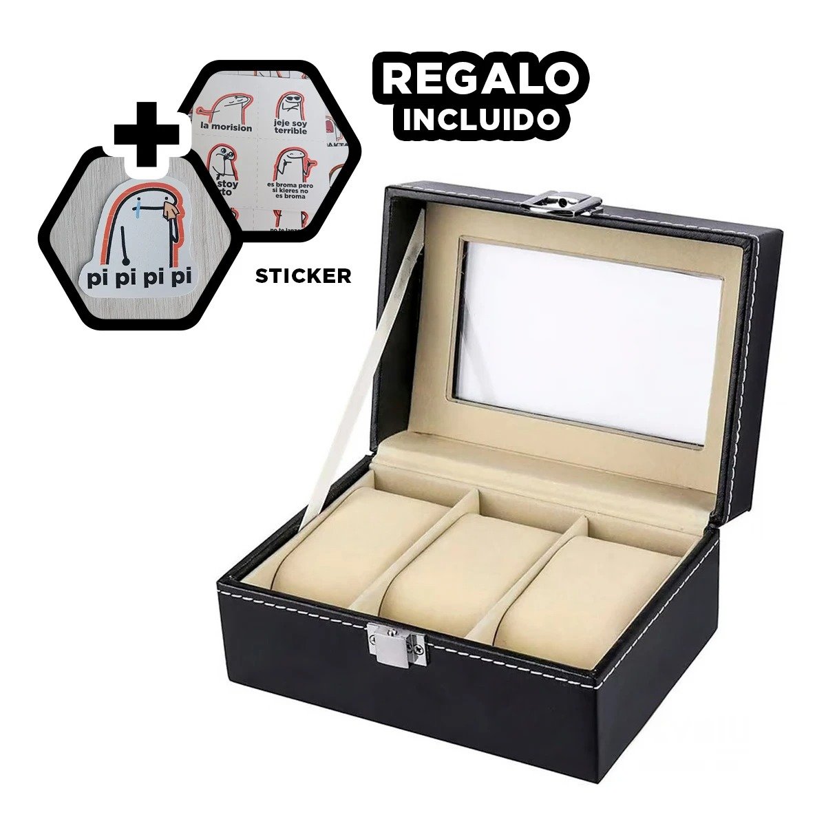 ORGANIZADOR RYBIU BE32334 CUERO NEGRO RESISTENTE + REGALO STICKERS - 1