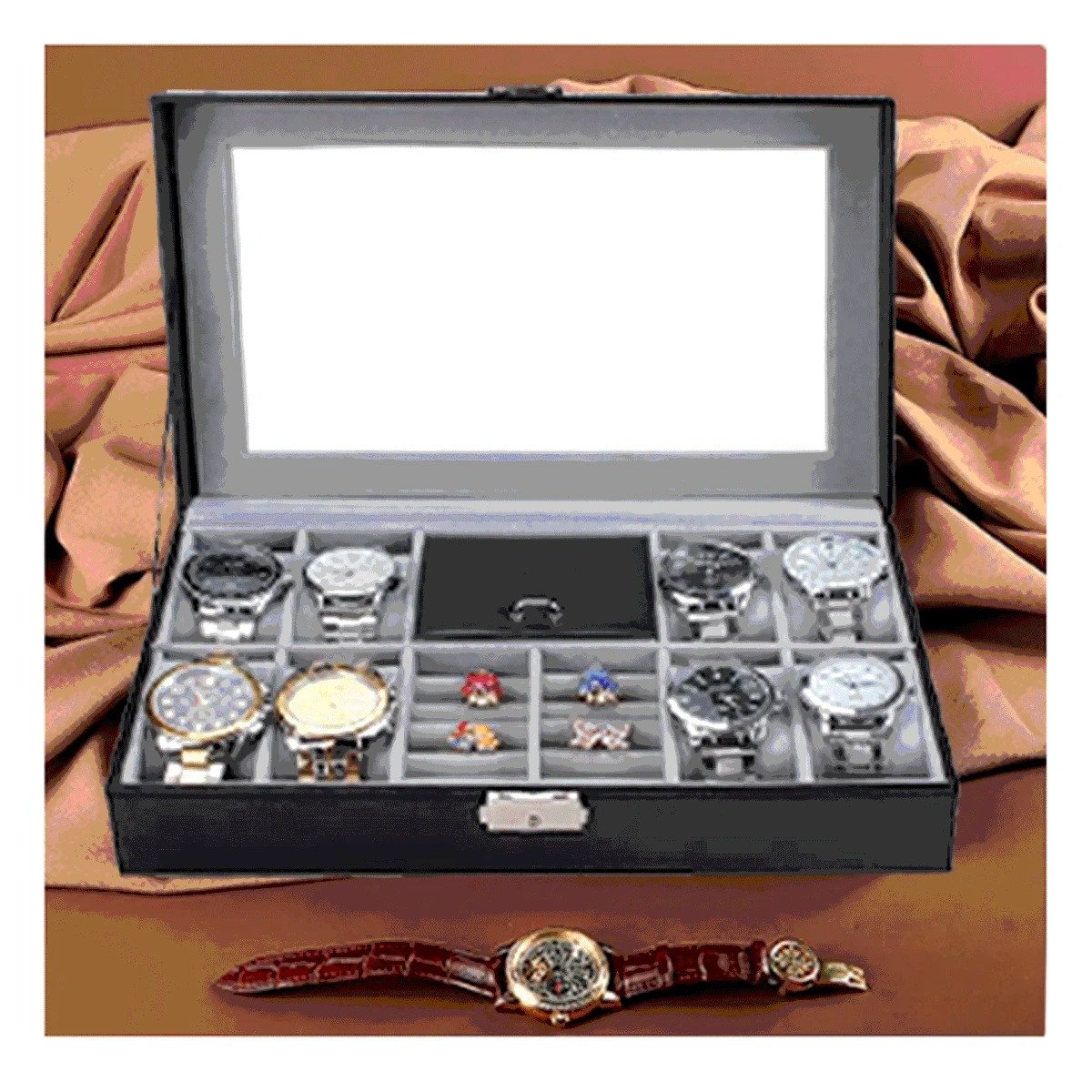 SET ORGANIZADOR RYBIU BE32336 NEGRO ORGANZIADOR CERRADURA METALICA + REGALO STICKERS - 2