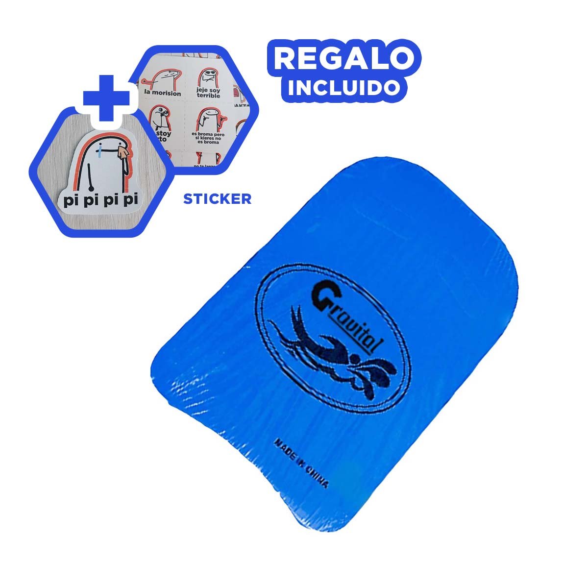 FLOTADOR RYBIU MG-818SY AZUL TABLA EGONOMICA NIÑOS + REGALO STICKERS - 1