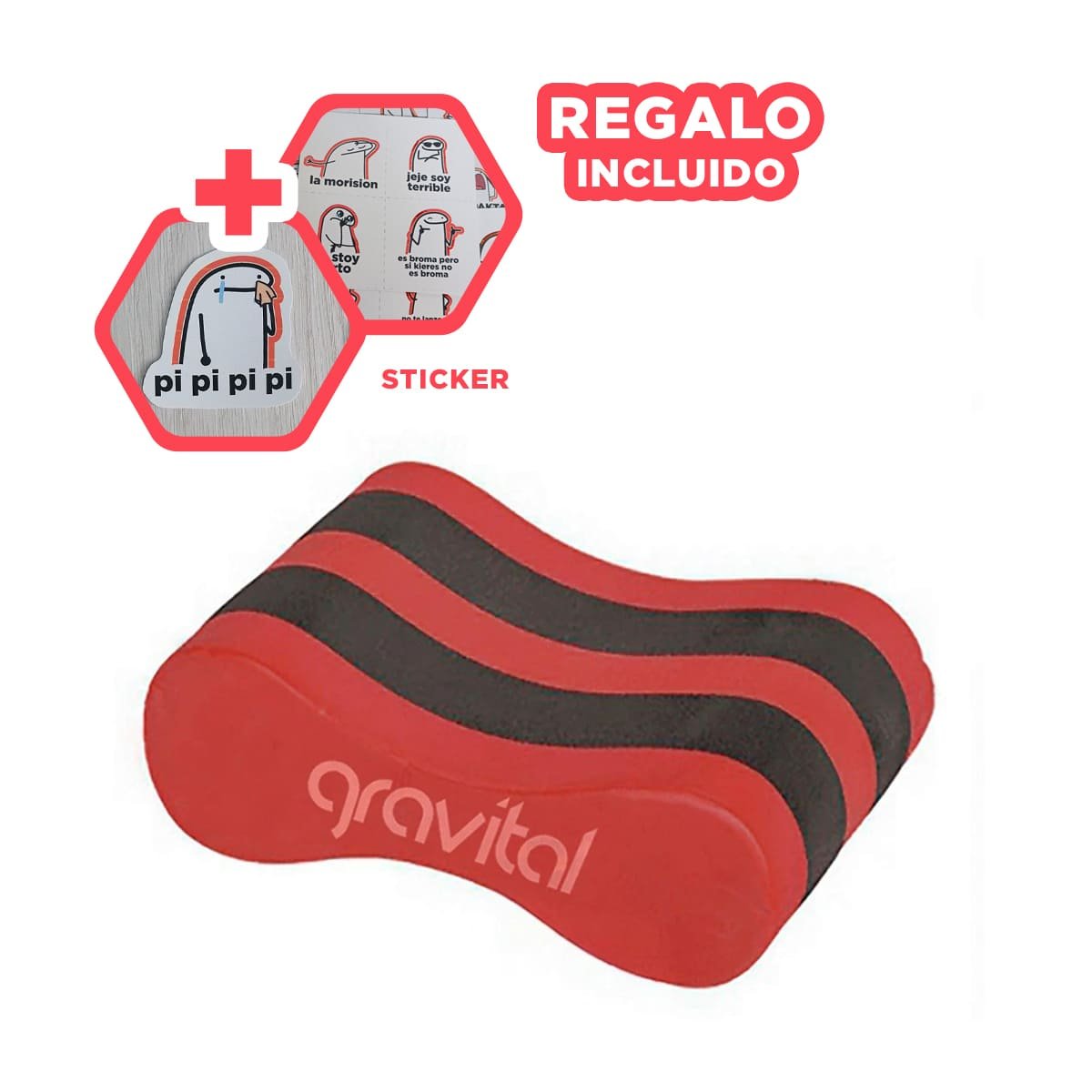 ACCESORIO PISCINA RYBIU MG-2410A AZUL ROJO PULL BOY FORTALECIMIENTO + REGALO STICKERS - 1