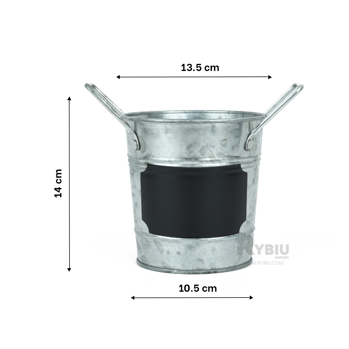 SET MACETERO RYBIU METAL PLATEADO PLANTAS + REGALO AGENDITA - 5