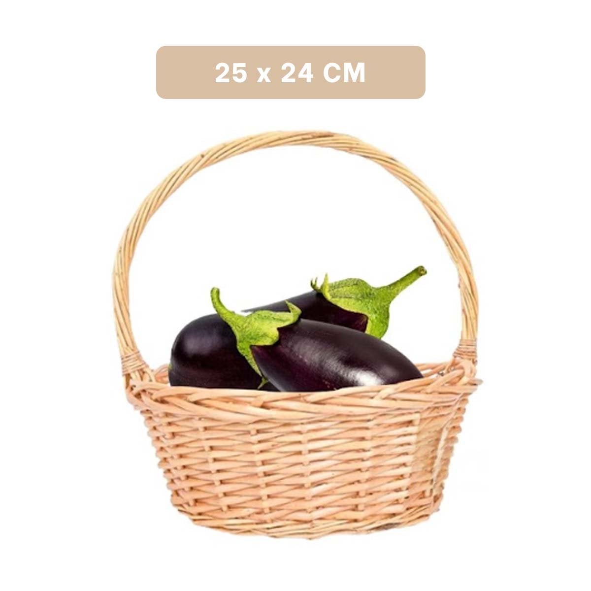 CANASTA RYBIU HO32328 MIMBRE MARRON CIRCULAR 24X24X25 CM - 4