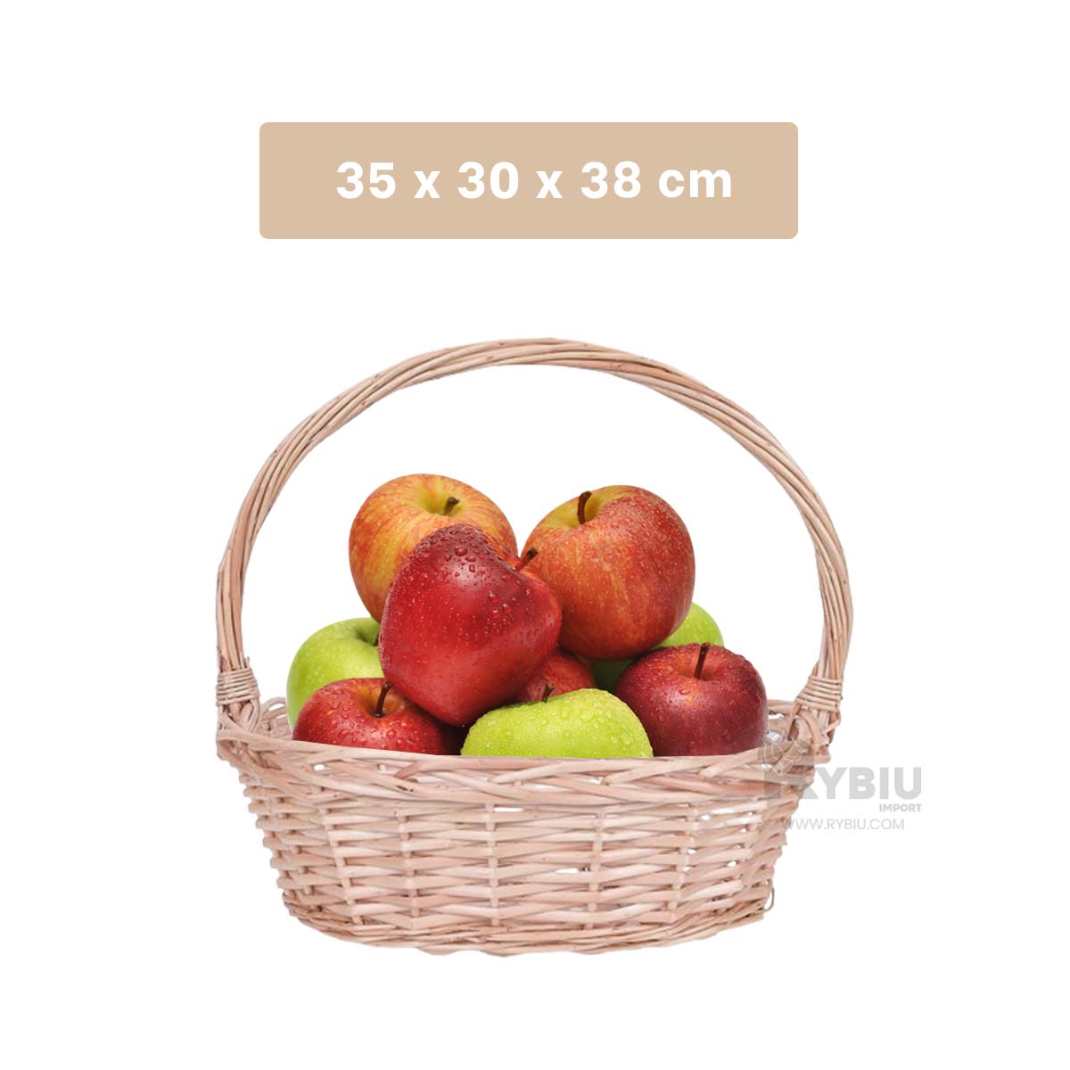SET CANASTA RYBIU HO32329 MIMBRE MARRON ELEGANTE FRUTAS + REGALO AGENDITA - 5