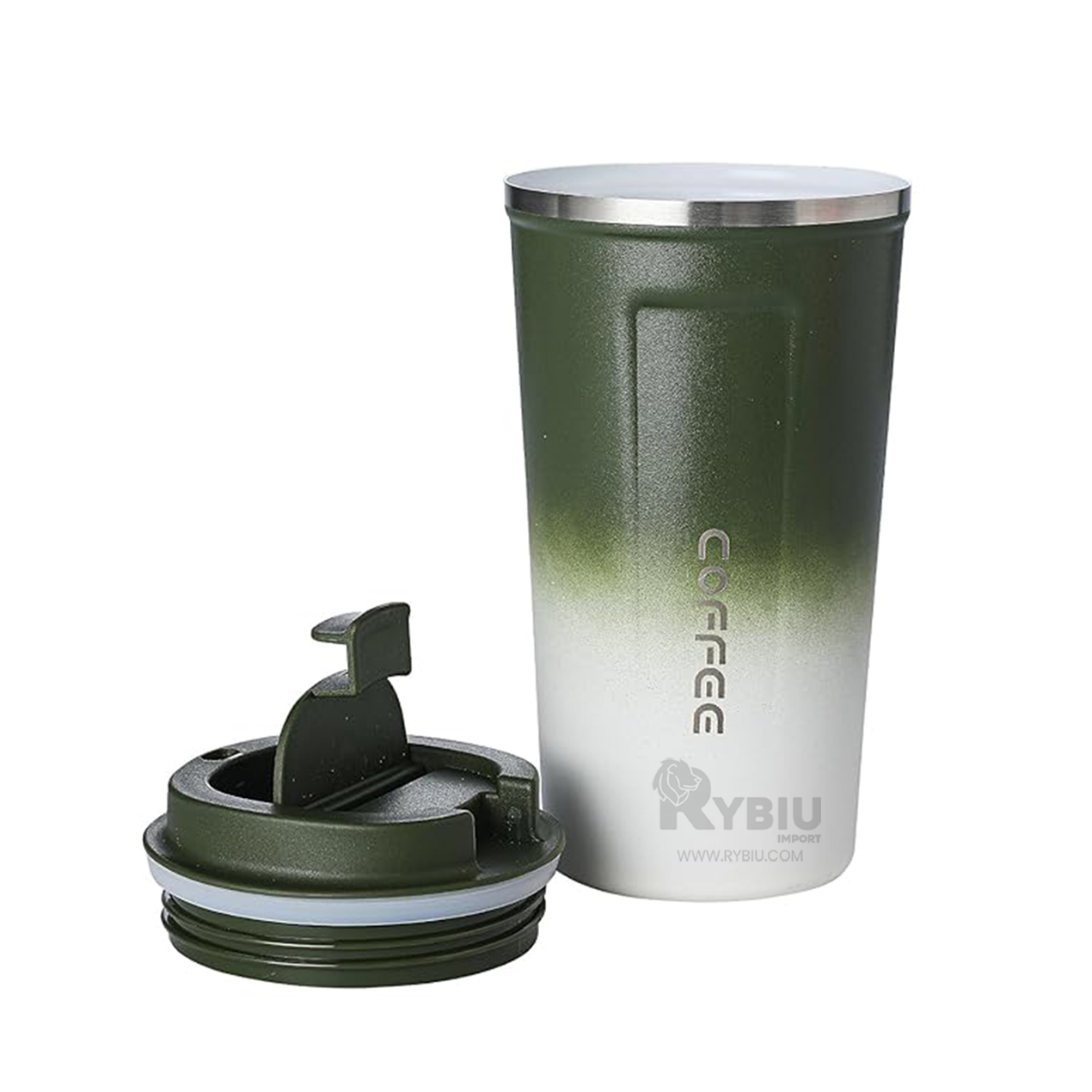 VASO RETENEDOR DE CALOR RYBIU VERDE Y BLANCO +REGALO AGENDITA - 4