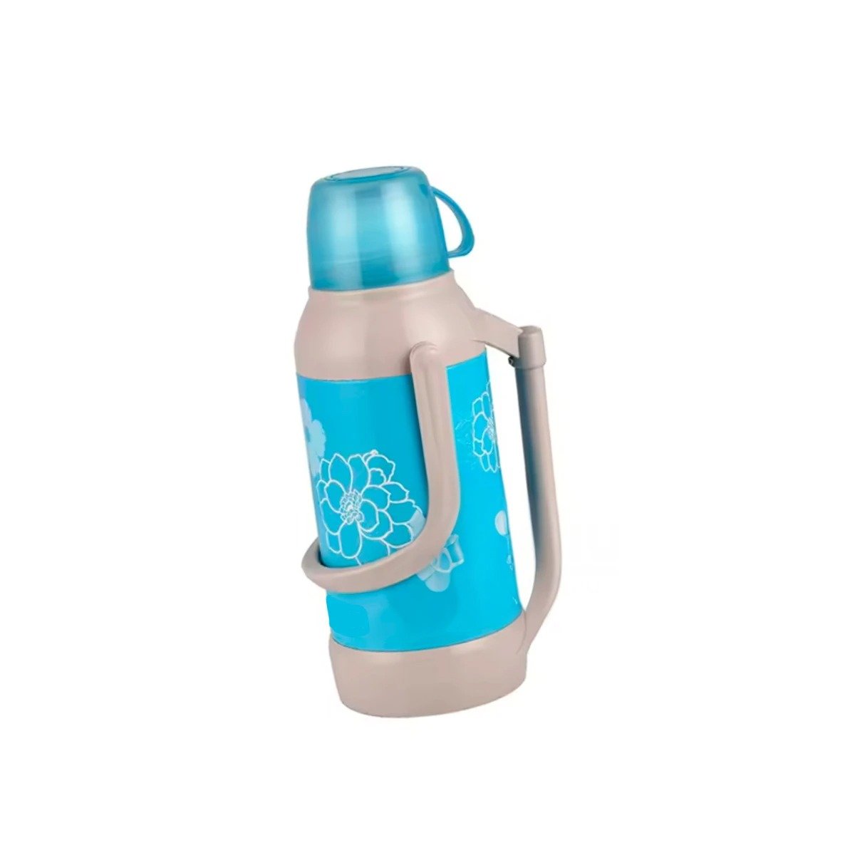 TERMO RYBIU CO32278 ACERO FLOREADO MODERNO 3200ML CELESTE + PAPEL REGALO - 1