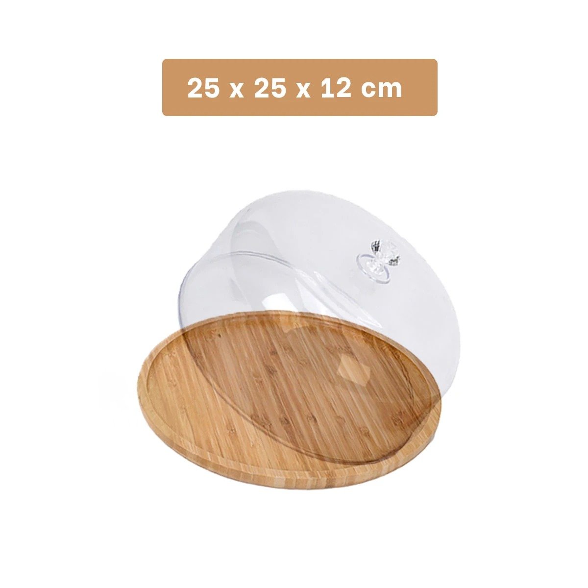 SOPORTE RYBIU CO32299 TRANSPARENTE REDONDO 25CM + PAPEL REGALO - 4