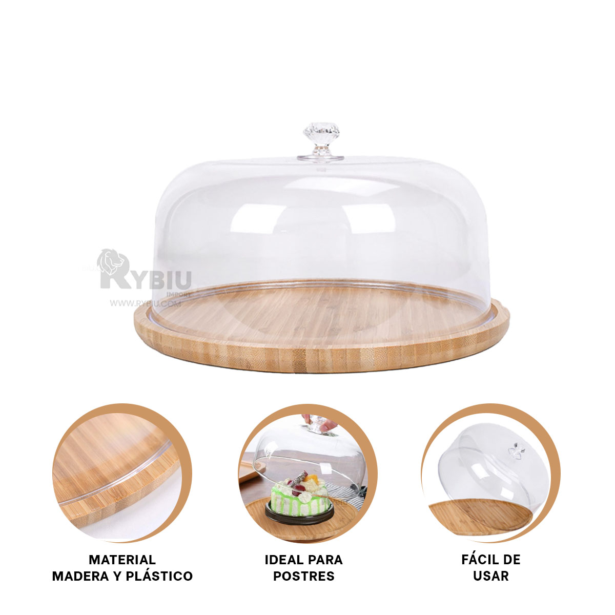 SOPORTE RYBIU CO32299 TRANSPARENTE DULCES 25 CM + REGALO AGENDITA - 4