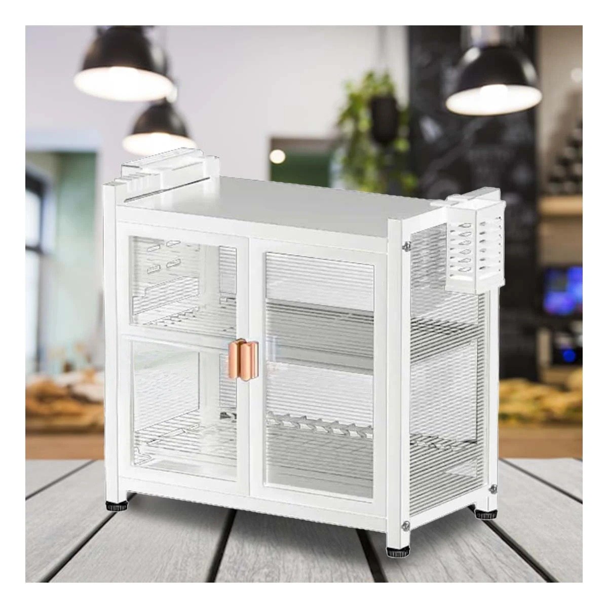 SET ESCURRIDOR RYBIU HO32428 BLANCO UTENSILIOS 2 NIVELES + REGALO STICKERS - 5