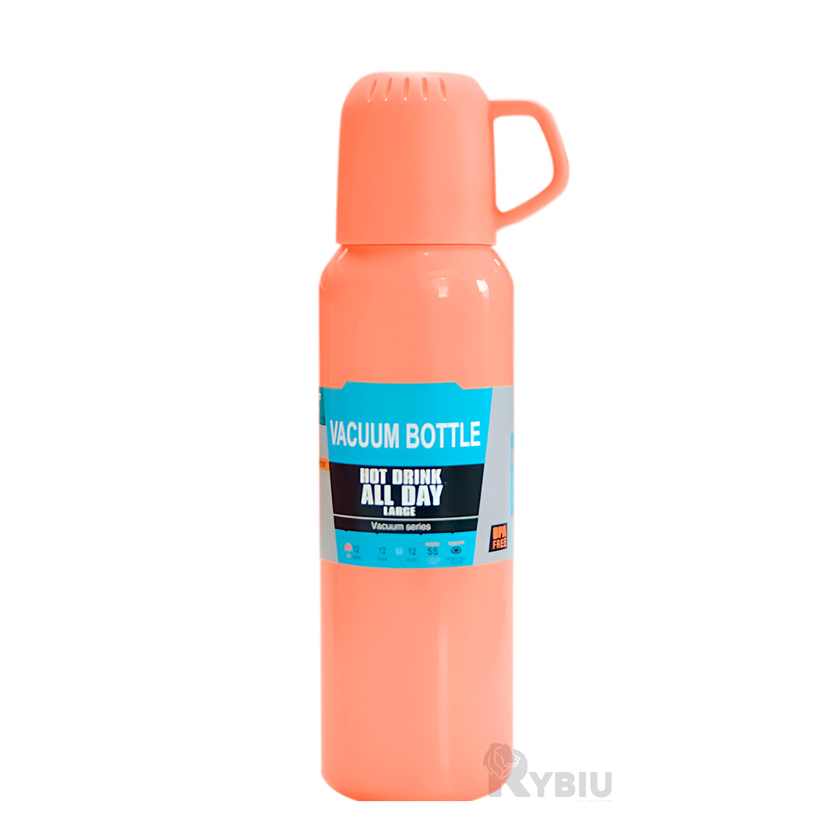 TERMO RYBIU CO32129 ACERO IDEAL EL CALOR NARANJA 500ML + REGALO AGENDITA - 4