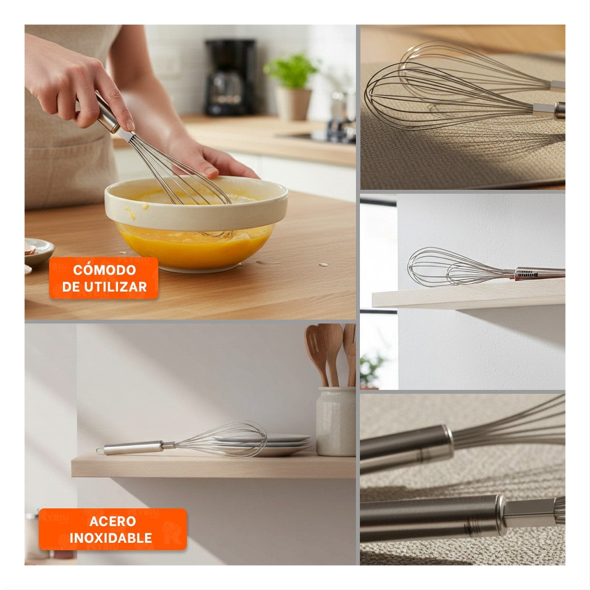 PROCESADORA MANUAL ERGONOMICA DE ACERO INOXIDABLE PLATEADO PARA MASAS - 5
