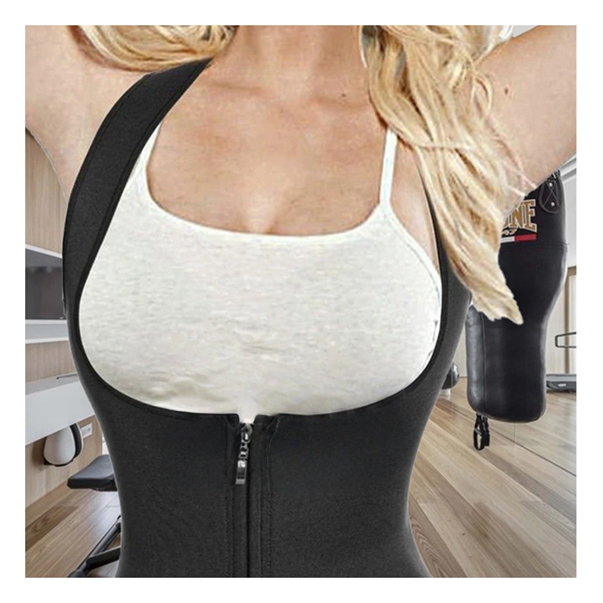 CHALECO MUJER RYBIU NEGRO DE30523 CON CIERRE XL + REGALO STICKERS - 2