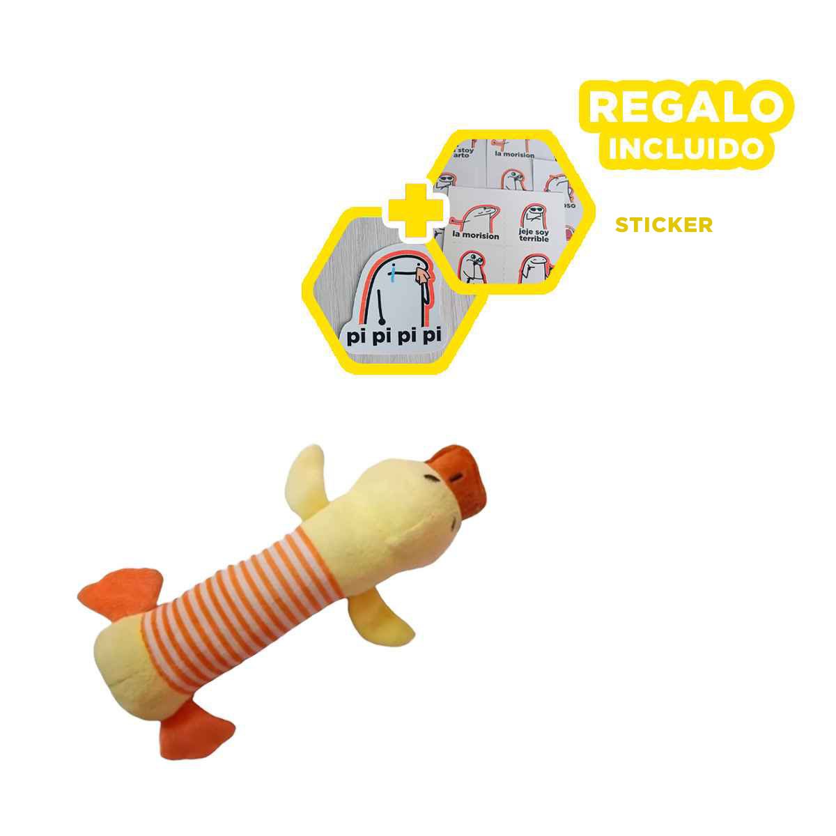 JUGUETE MASTICABLE PERROS MA29951 RYBIU SUAVE CON PICO TONO MARRON +STICKERS - 1