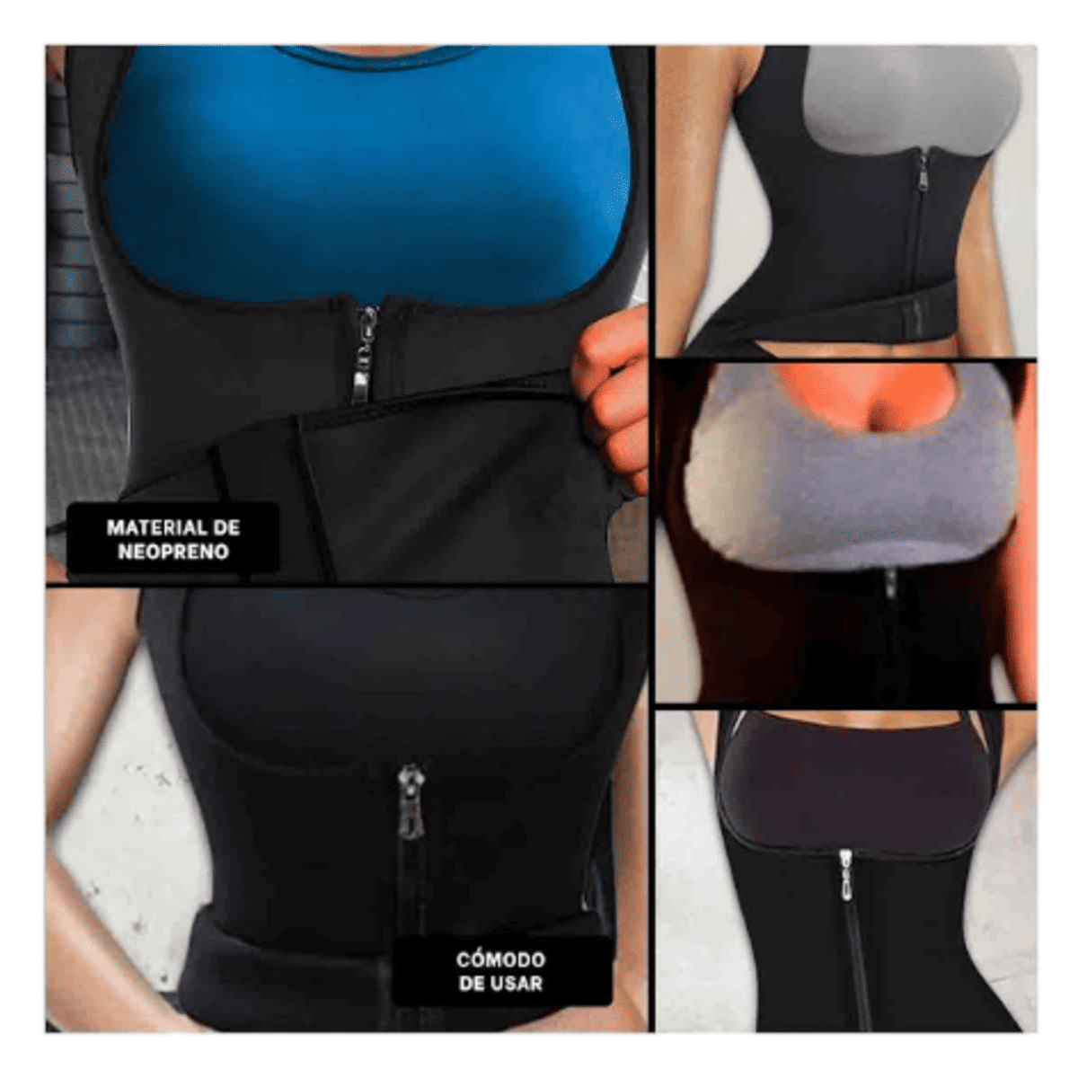 FAJA MUJER RYBIU NEGRO DE30521 TERMICA ENTRENAMIENTO L + POST-IT ADHESIVOS - 5