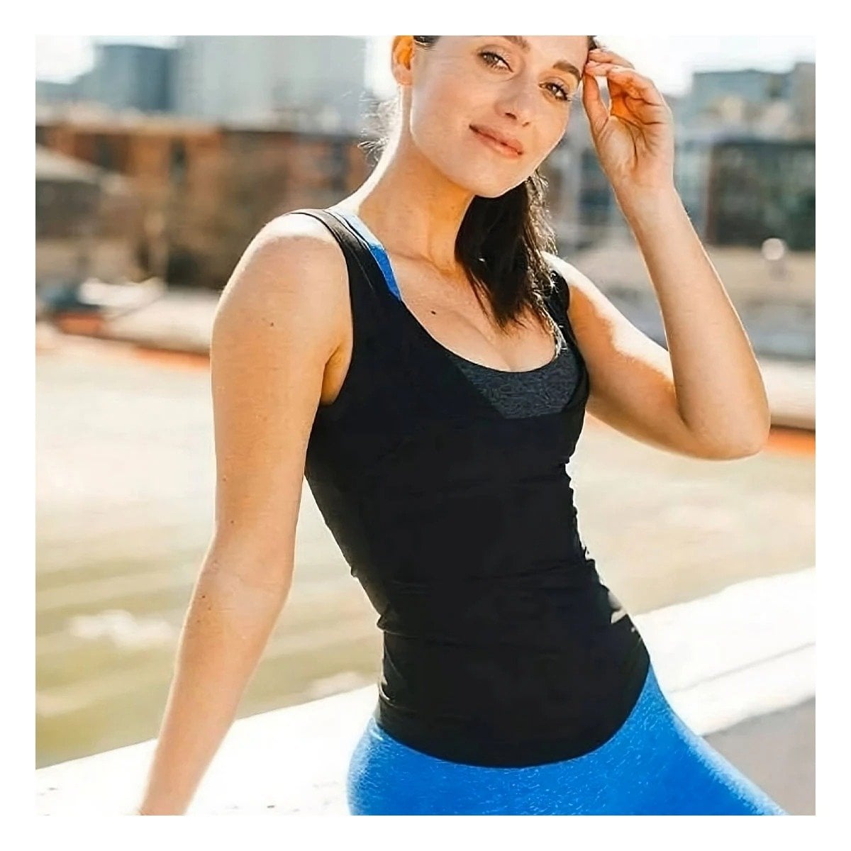 FAJA RYBIU DE30563 MOLDEADORA SAUNA DE MUJER TALLA L NEGRO + POST-IT ADHESIVOS - 3