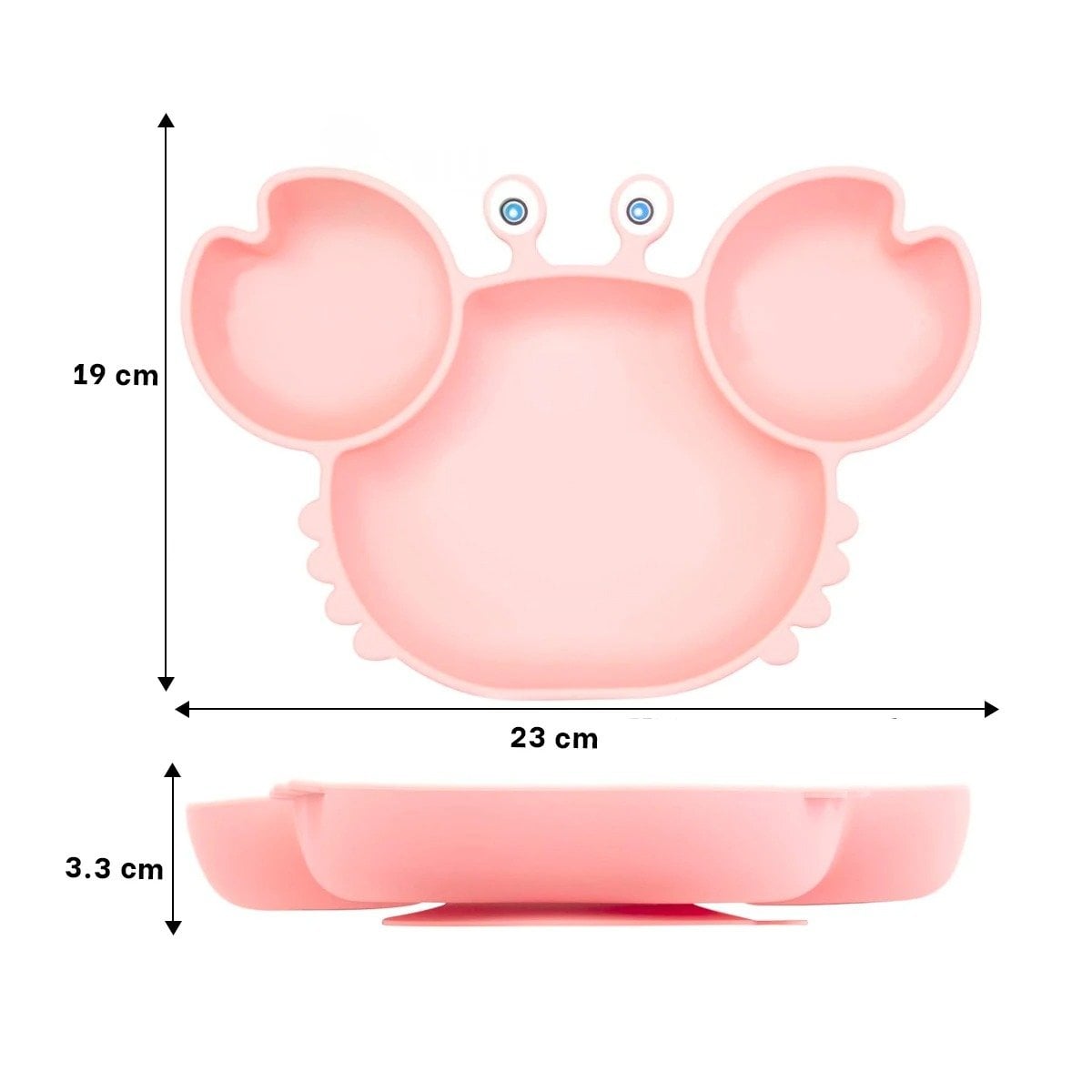 VAJILLA RYBIU ALIMENTO BEBE EN ROSADO + POST-IT ADHESIVOS - 4