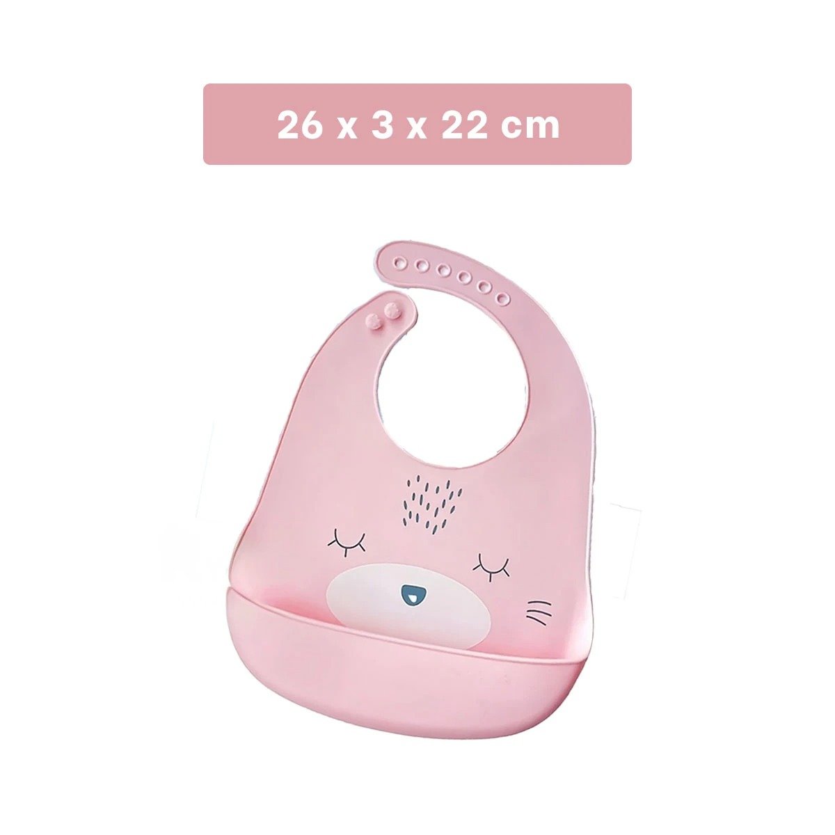 BABERO RYBIU SILICONA ROSADO PROTECTOR DINAMICO BABAS + POST-IT ADHESIVOS - 4