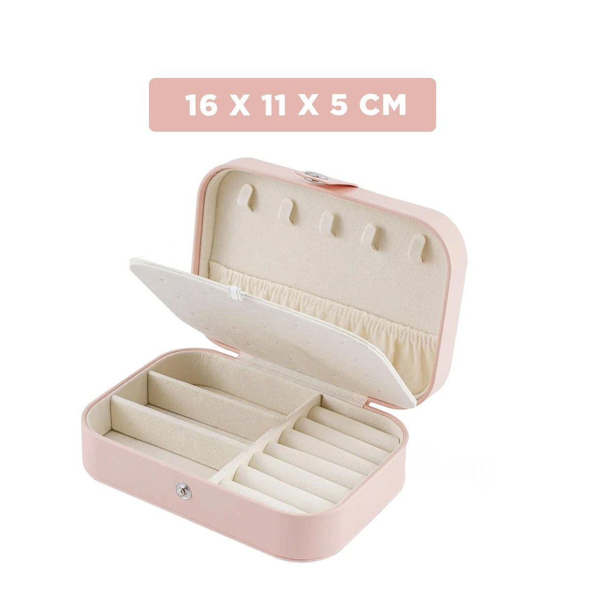 JOYERO RYBIU BE32214 CONTENEDOR UTIL MULTIUSO ROSADO BEBE + POST-IT ADHESIVOS - 4