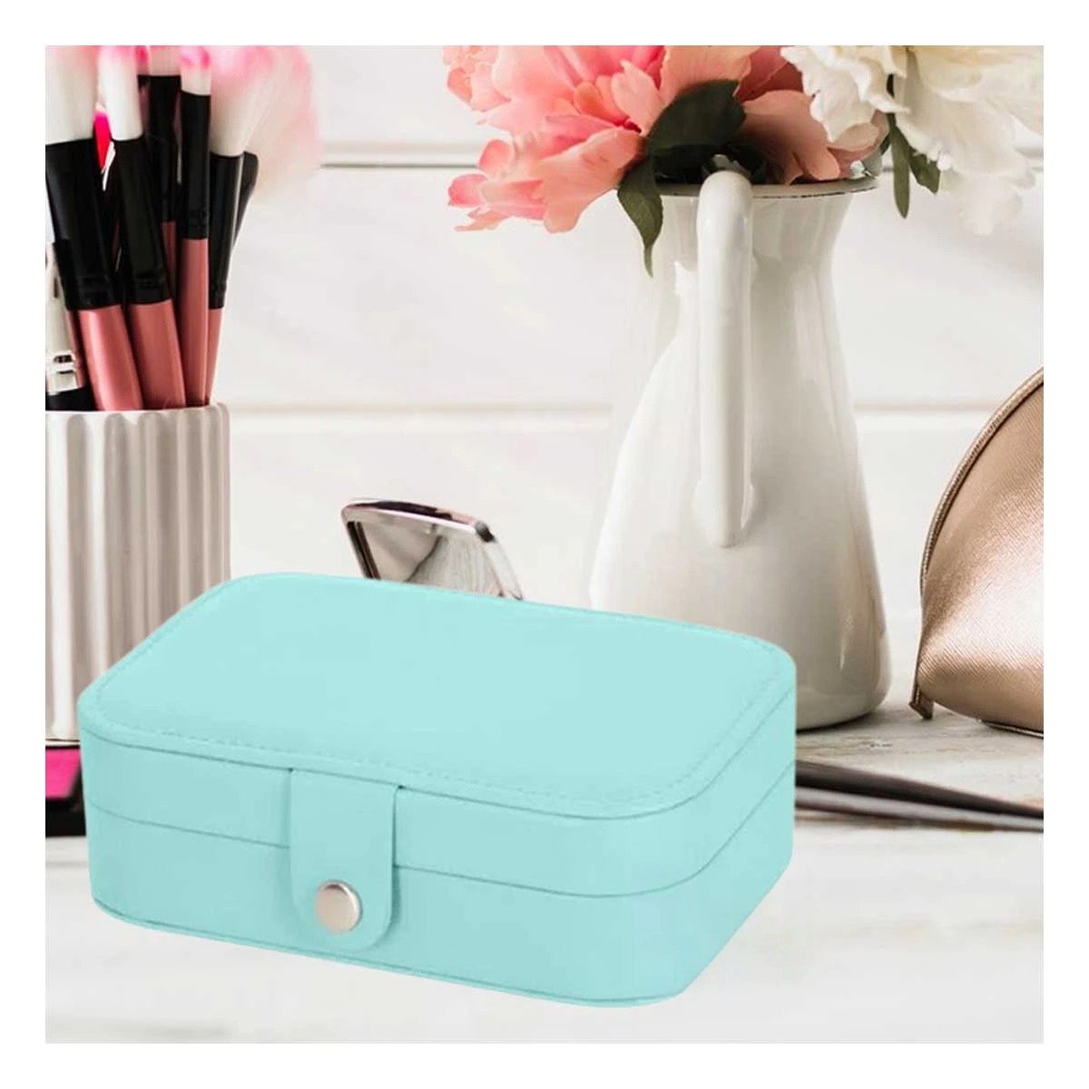 JOYERO RYBIU BE32213 CONTENEDOR UTIL MULTIUSO + POST-IT ADHESIVOS CELESTE CLARO - 1