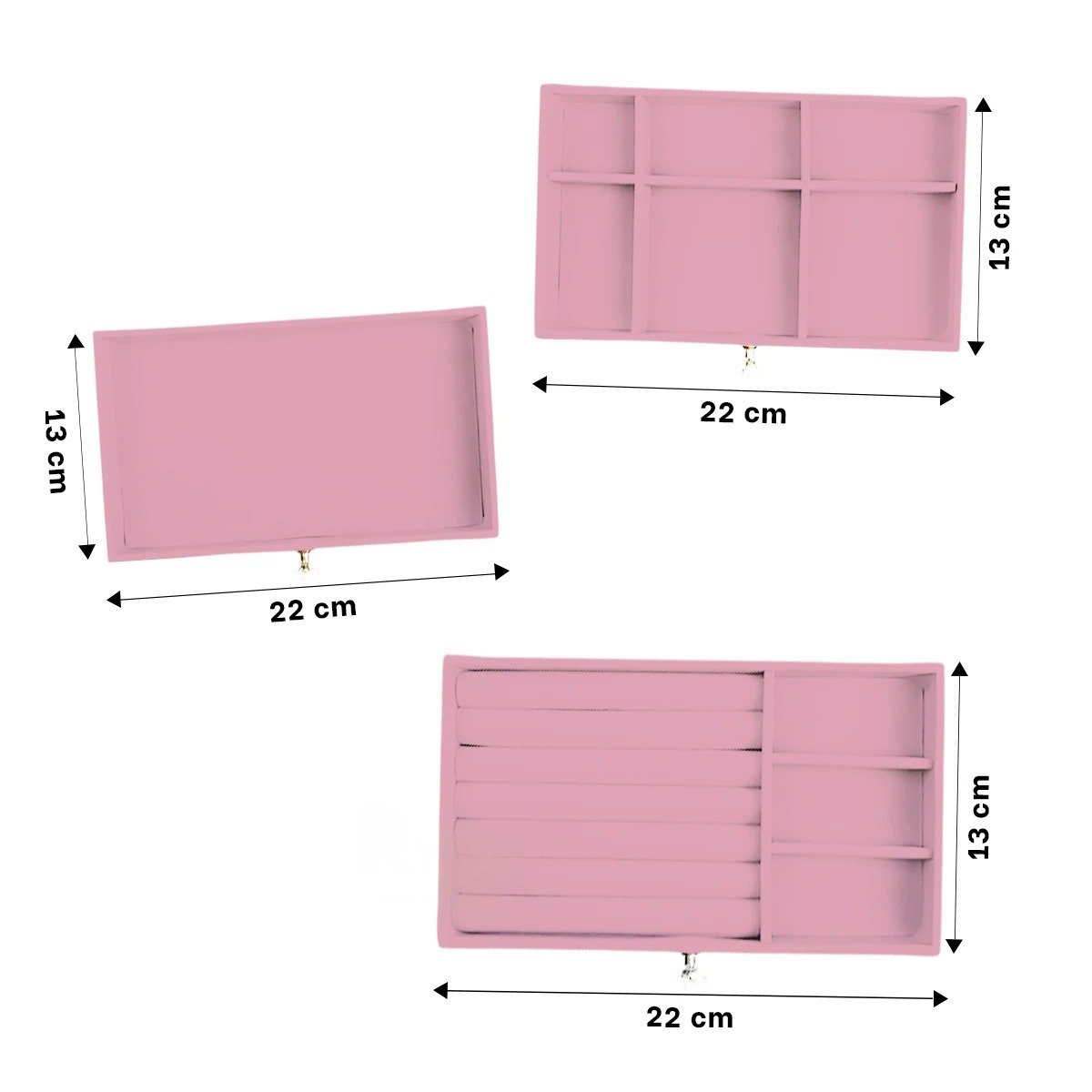 JOYERO RYBIU BE32232 ESTUCHE PRACTICO Y BONITO EN + POST-IT ADHESIVOS ROSADO - 4