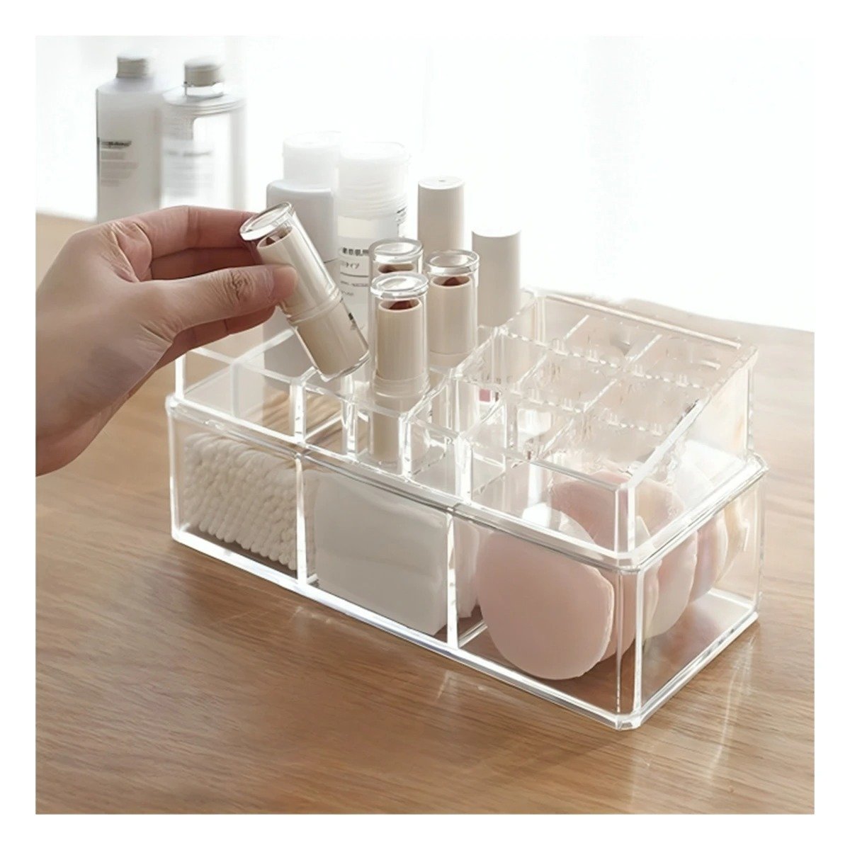 ORGANIZADOR RYBIU 8030 TRANSPARENTE PORTADOR 24 DIVISIONES + POST-IT ADHESIVOS - 2