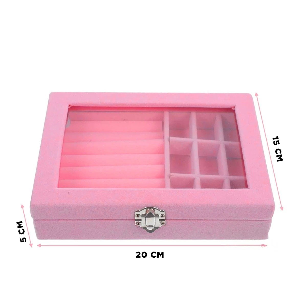 SET JOYERO RYBIU BE32251 TERCIOPELO ROSADO ESTUCHE CUERO JOYAS + POST-IT ADHESIVOS - 4