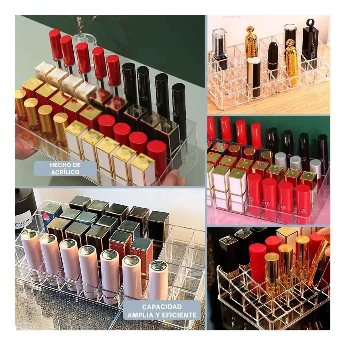 ORGANIZADOR RYBIU BE32342 TRANSPARENTE ACRILICO 36 LABIALES - 5