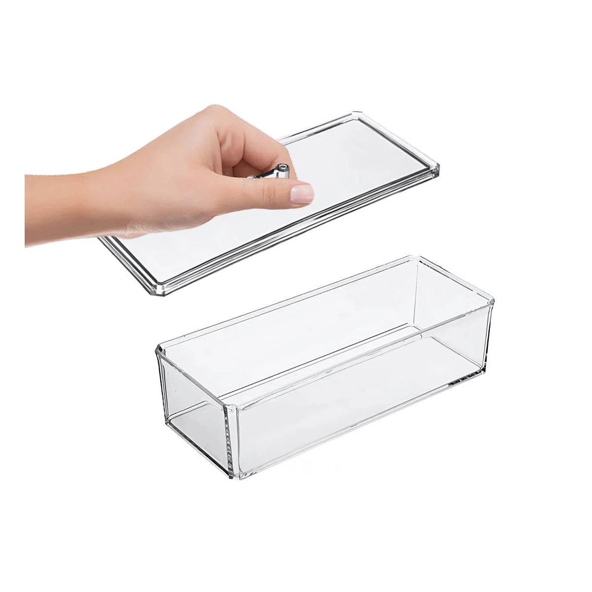 ORGANIZADOR RYBIU BE32357 TRANSPARENTE CAJA CONTENEDOR ACRILICO + REGALO STICKERS - 3